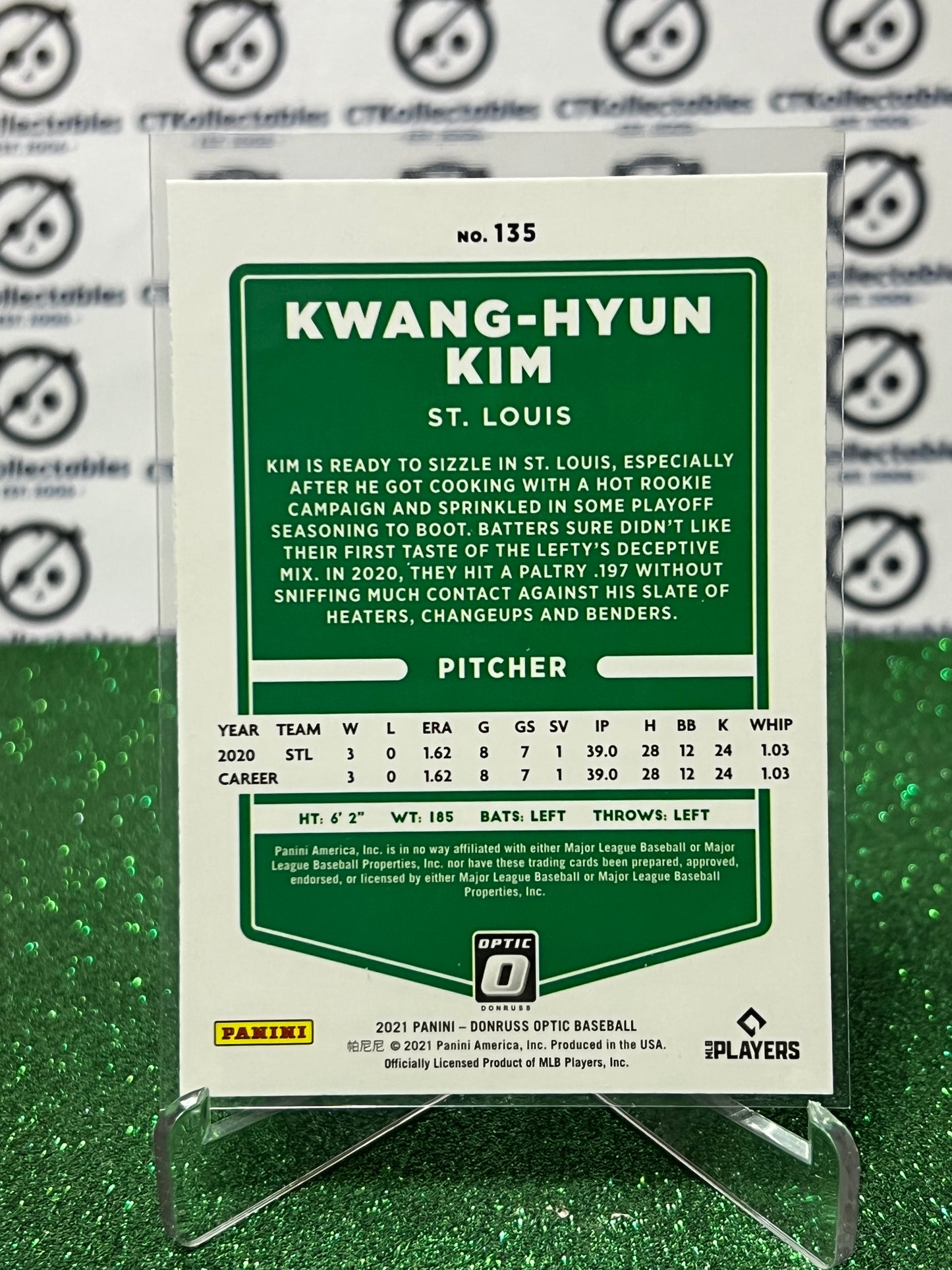 2021 PANINI OPTIC DONRUSS KWANG-HYUN KIM # 135 ST. LOUIS CARDINALS  BASEBALL