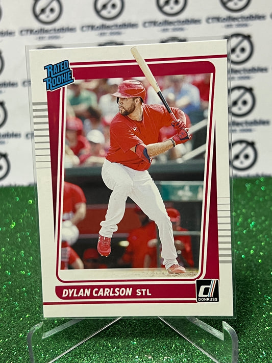 2021 PANINI DONRUSS DYLAN CARLSON # 17 RATED ROOKIE  ST. LOUIS CARDINALS  BASEBALL