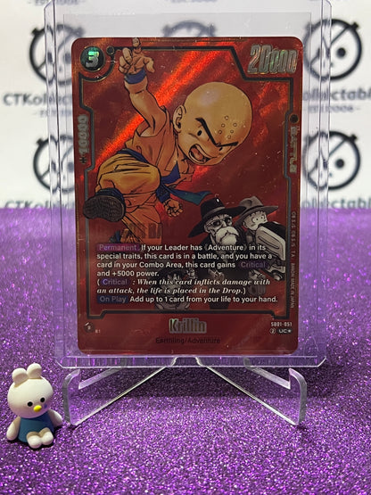 DRAGON BALL SUPER MANGA BOOSTER KRILLIN # SB01-051 UC* RED FOIL CARD 2025