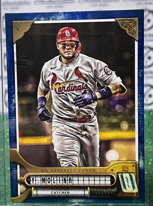 2022 TOPPS GYPSY QUEEN YADIER MOLINA # 14 BLUE 222/250 ST. LOUIS CARDINALS  BASEBALL