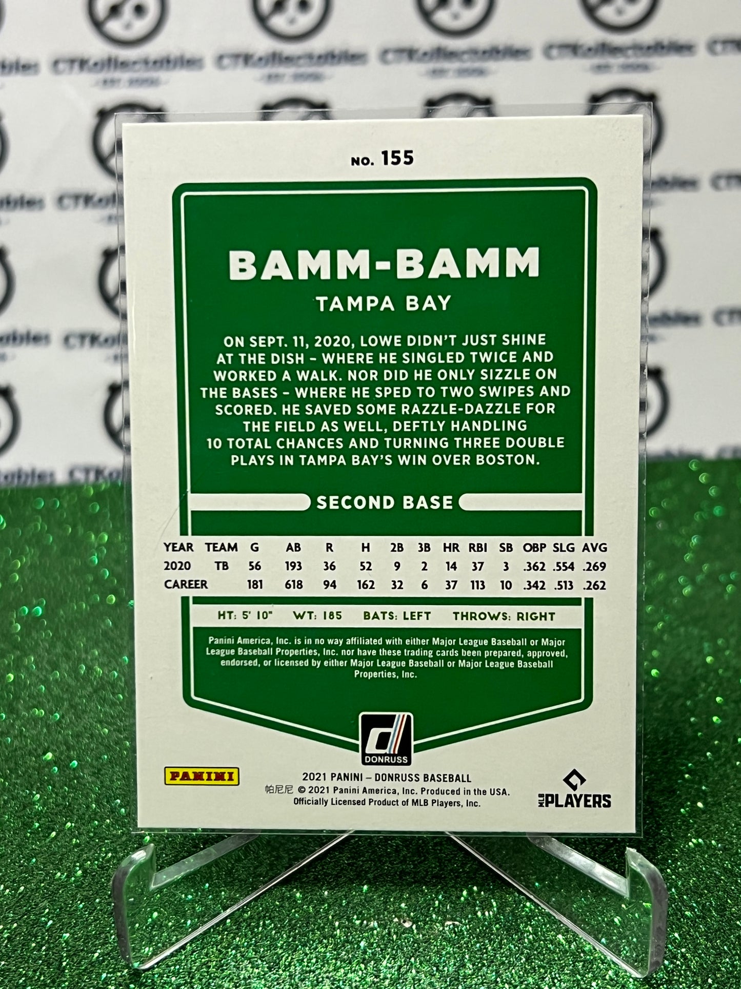 2021 PANINI DONRUSS BAMM-BAMM # 155 TAMPA BAY RAYS BASEBALL