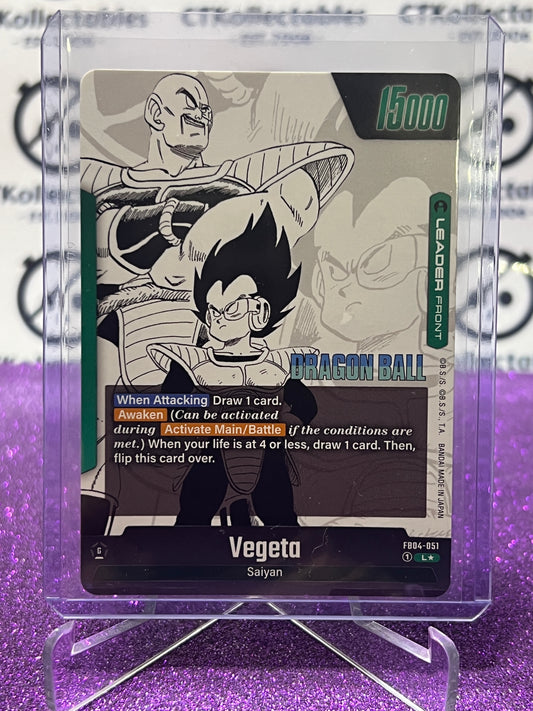 DRAGON BALL SUPER MANGA BOOSTER VEGETA SAIYAN # FB04-051 L GOLD FOIL CARD 2025