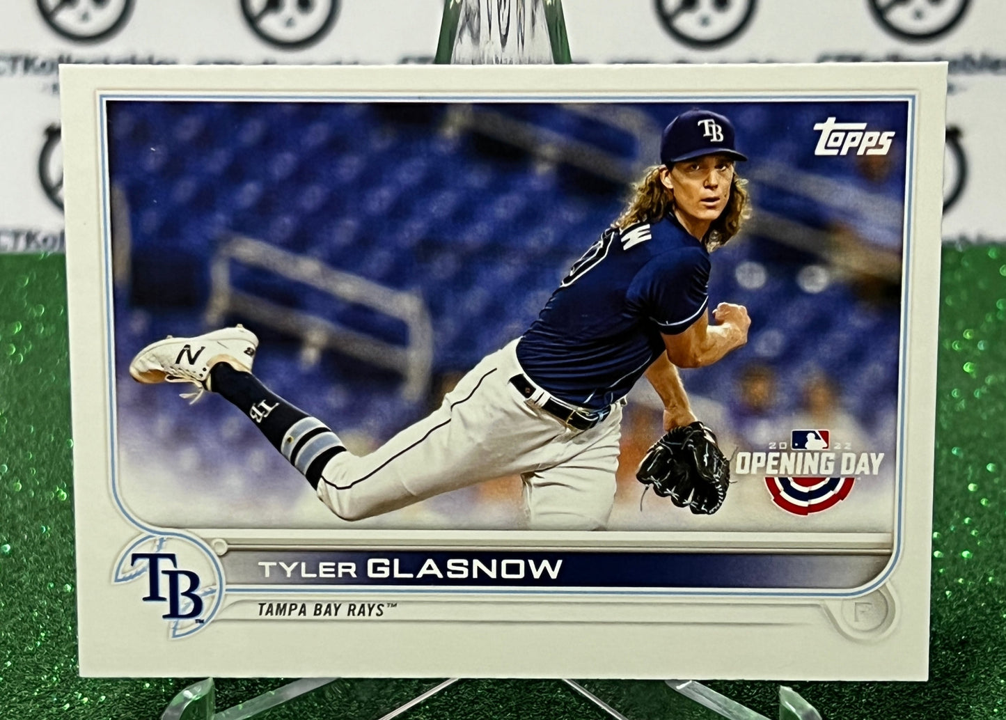 2022 TOPPS OPENING DAY TYLER GLASNOW # 90 TAMPA BAY RAYS BASEBALL