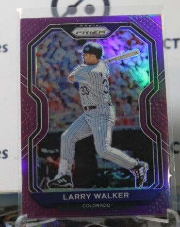 2021 PANINI PRIZM LARRY WALKER # 69 PURPLE PRIZM COLORADO ROCKIES  BASEBALL