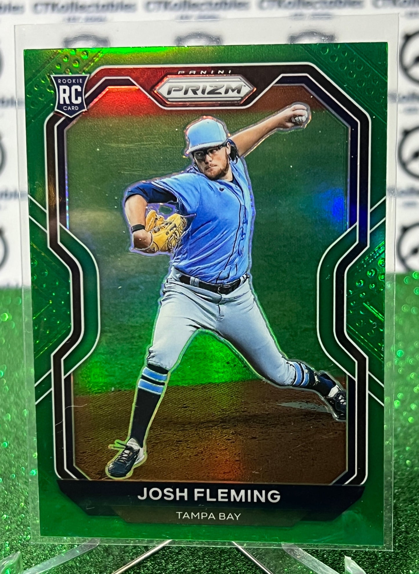 2021 PANINI PRIZM JOSH FLEMING # 108  ROOKIE GREEN PRIZM   TAMPA BAY RAYS BASEBALL