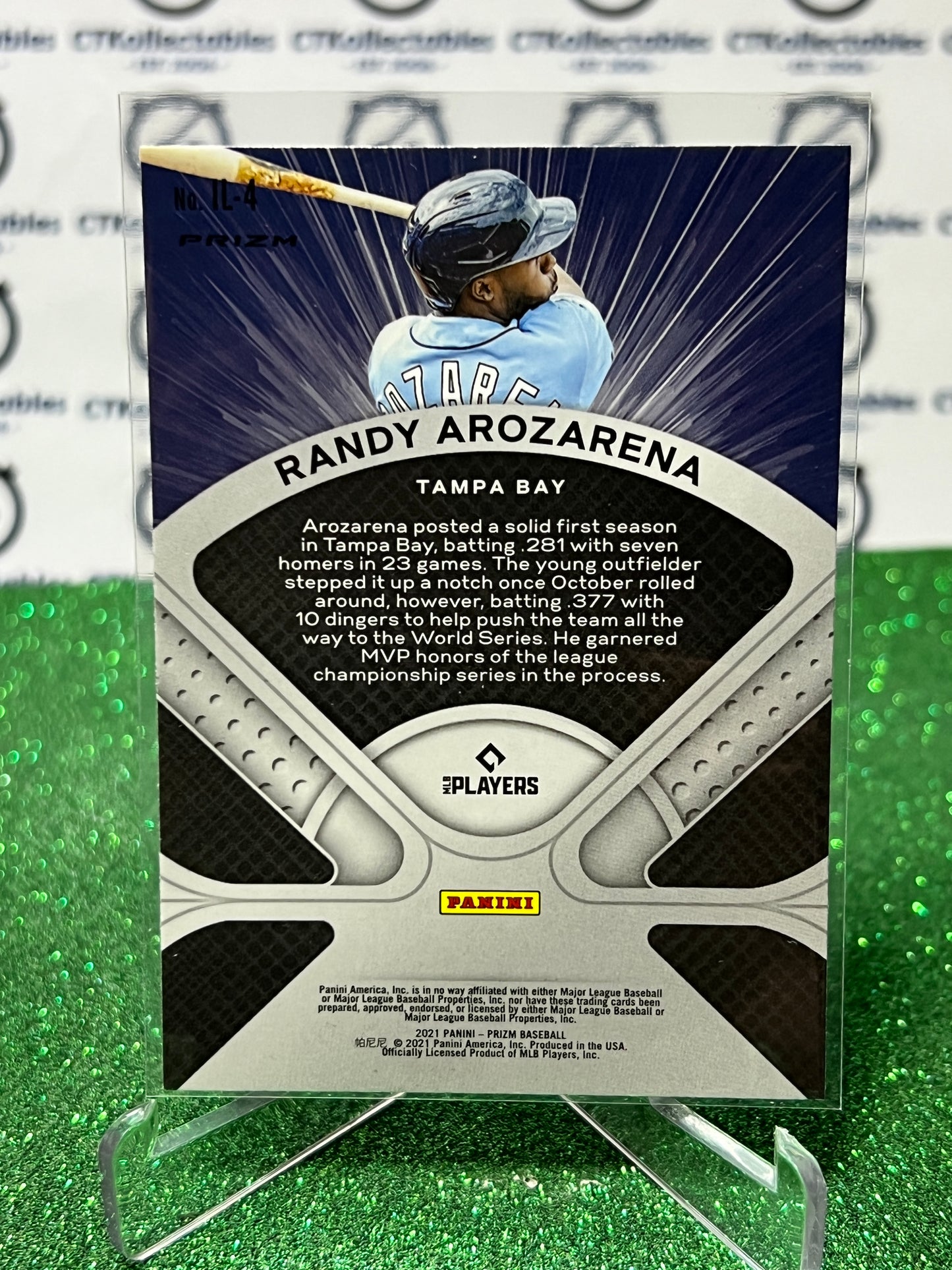 2021 PANINI PRIZM RANDY AROZARENA # IL-4 ILLUMINATION PURPLE PRIZM TAMPA BAY RAYS BASEBALL