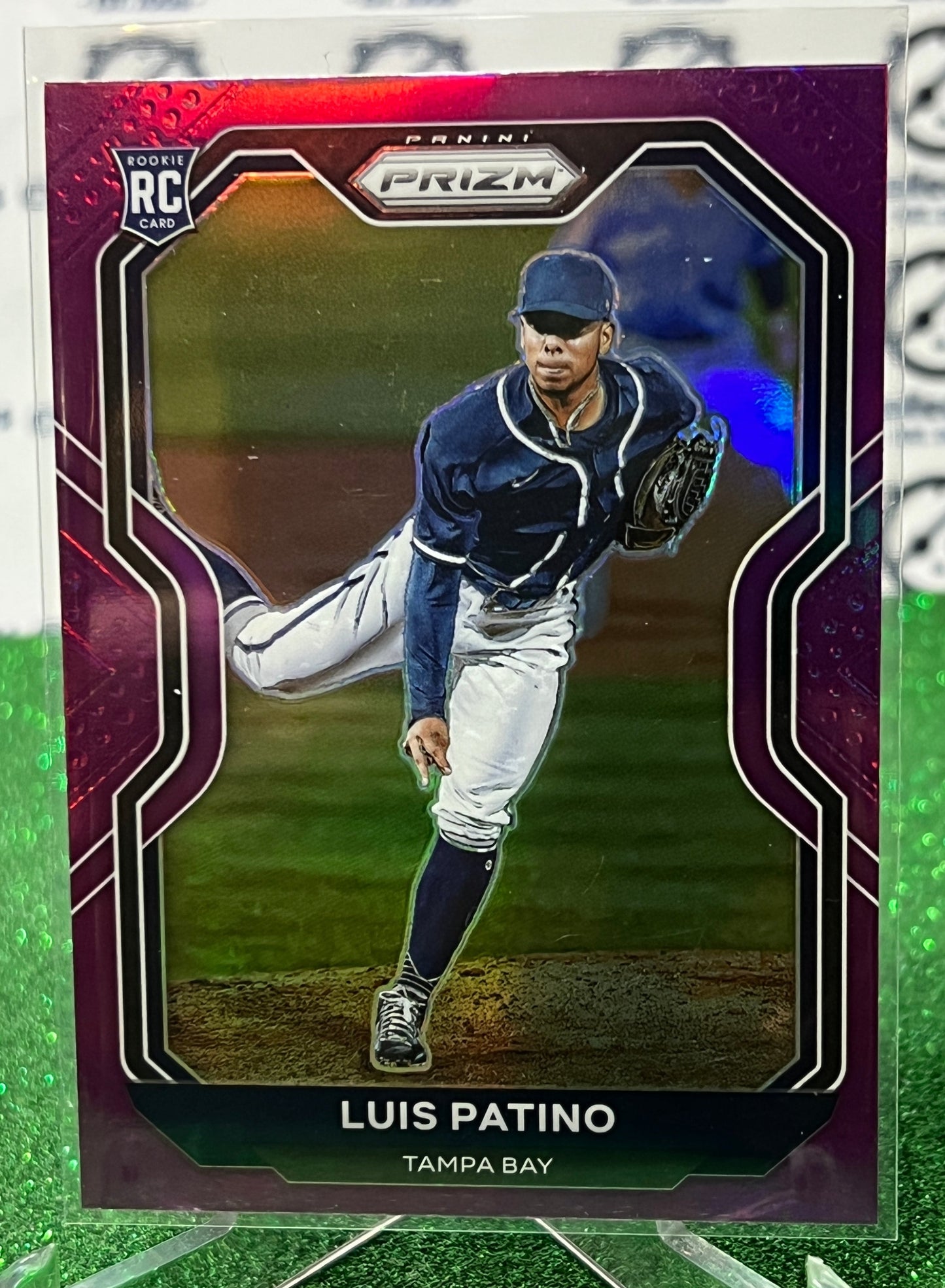 2021 PANINI PRIZM LUIS PATINO # 189 ROOKIE PURPLE PRIZM TAMPA BAY RAYS BASEBALL