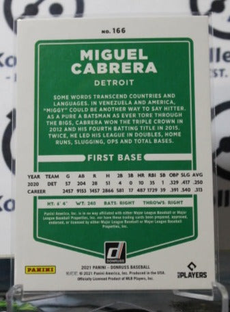 2021 PANINI DONRUSS MIGUEL CABRERA # 166 CHROME /313  DETROIT TIGERS  BASEBALL