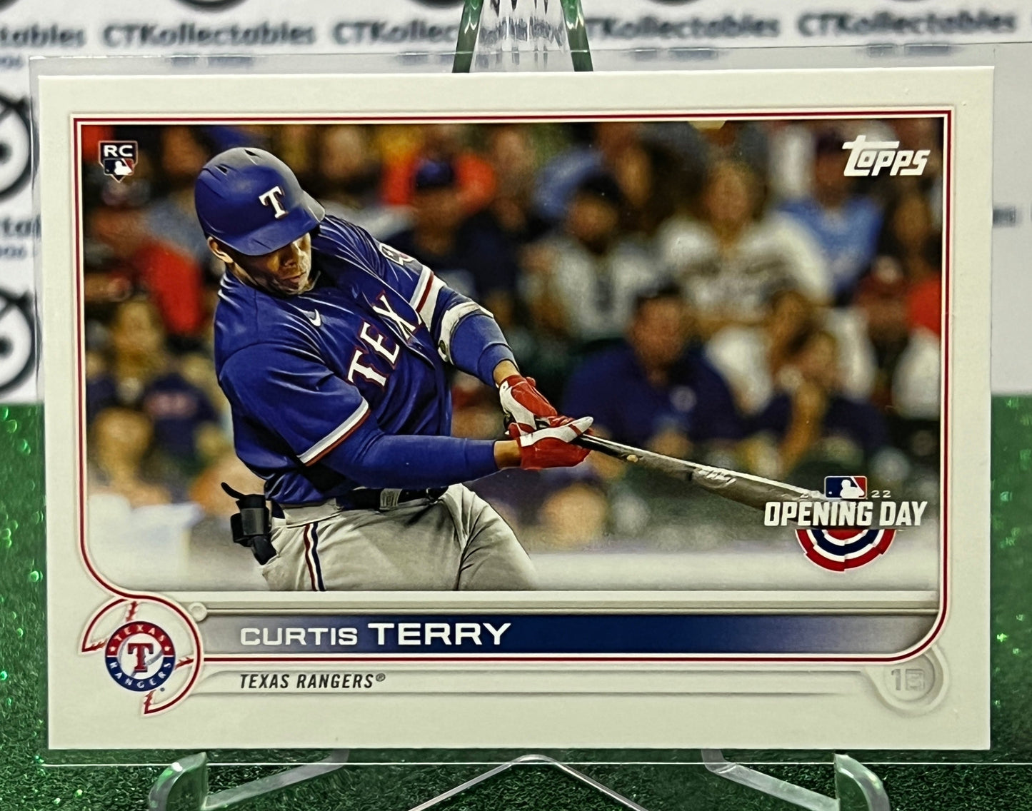 2022 TOPPS OPENING DAY CURTIS TERRY # 20 ROOKIE TEXAS RANGERS BASEBALL CARD