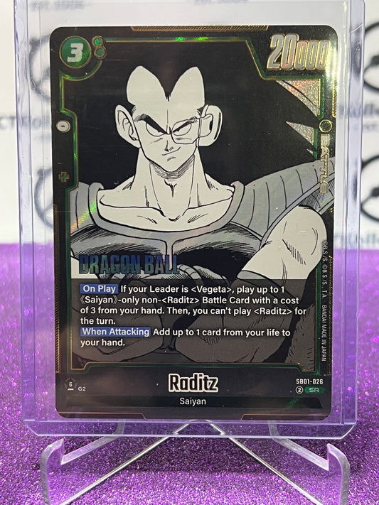 2025 DRAGON BALL SUPER MANGA BOOSTER RADITZ # SB01-026 SR FOIL CARD