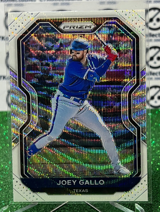 2021 PANINI PRIZM JOEY GALLO # 153 WHITE PRIZM TEXAS RANGERS BASEBALL CARD