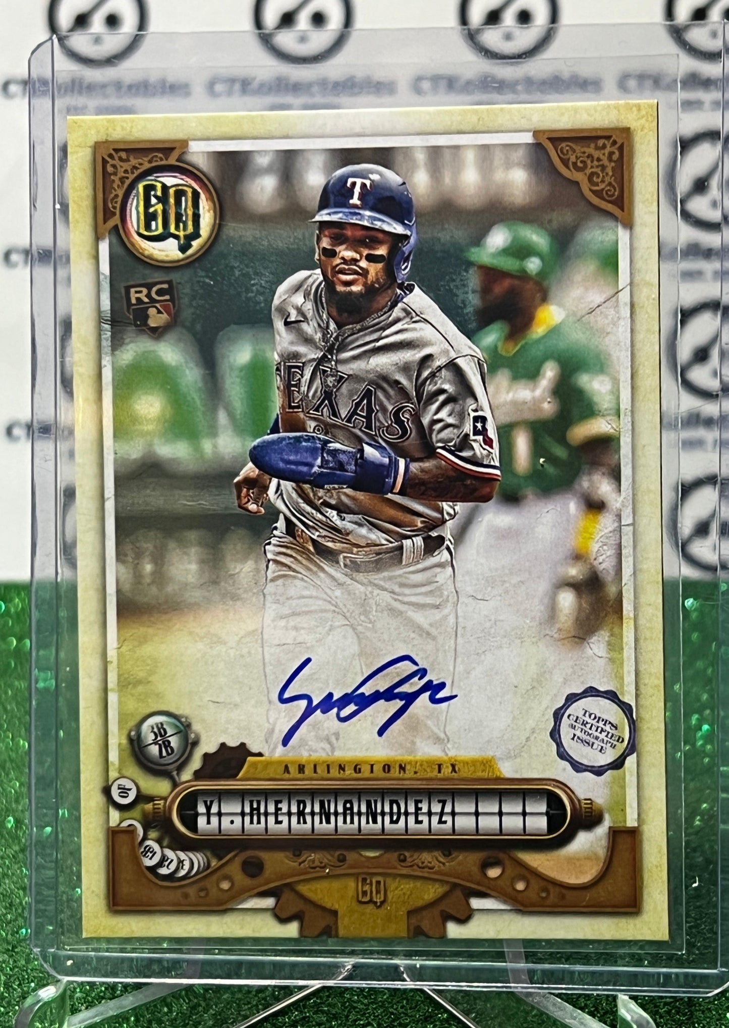 2022 TOPPS GYPSY QUEEN YONNY HERNANDEZ # GQA-YH AUTO TEXAS RANGERS BASEBALL CARD