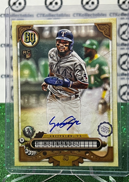 2022 TOPPS GYPSY QUEEN YONNY HERNANDEZ # GQA-YH AUTO TEXAS RANGERS BASEBALL CARD