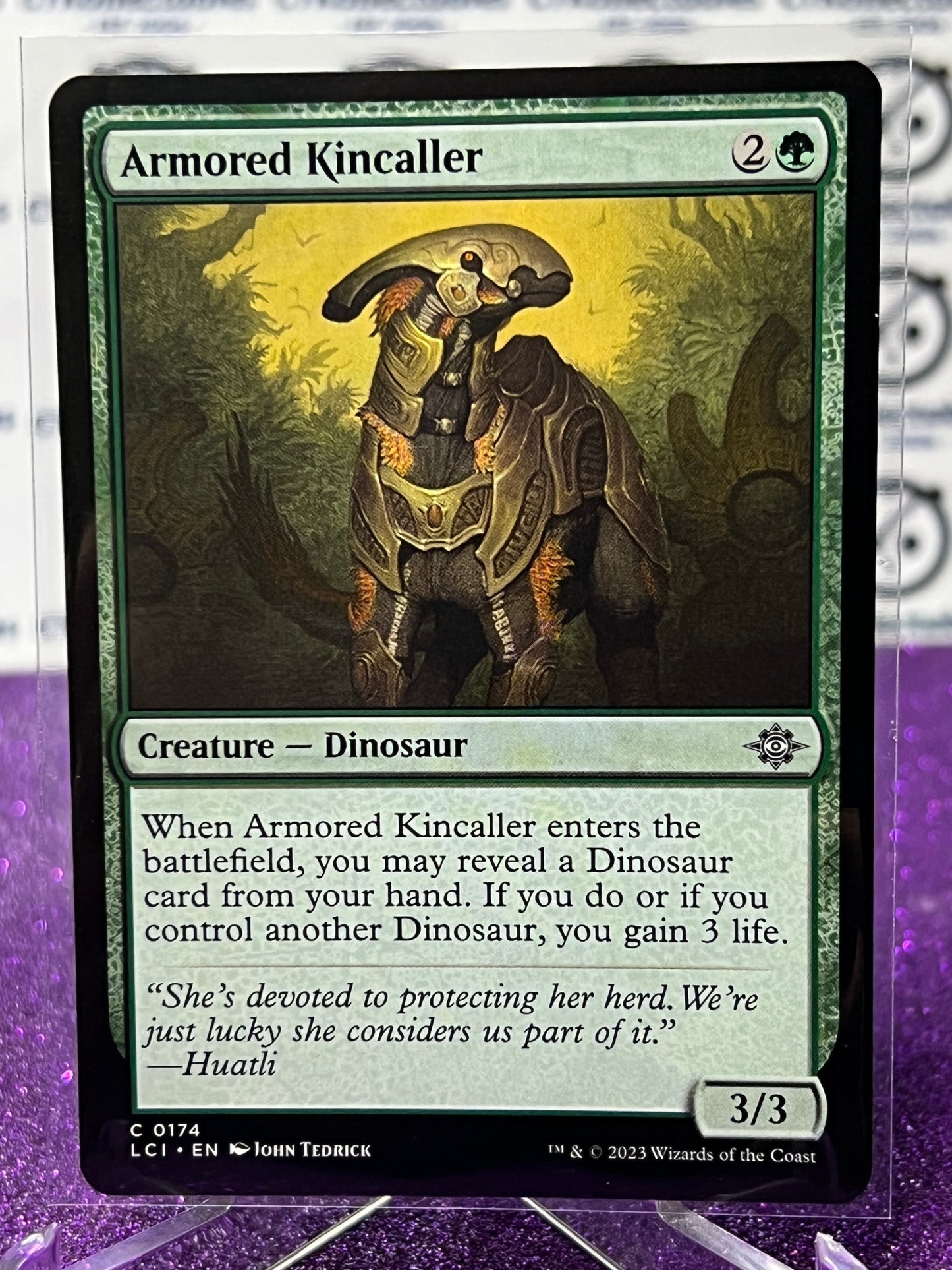 2023 MAGIC THE GATHERING THE LOST CAVERNS OF IXALAN - ARMORED KINCALLER - CREATURE - DINOSAUR CARD