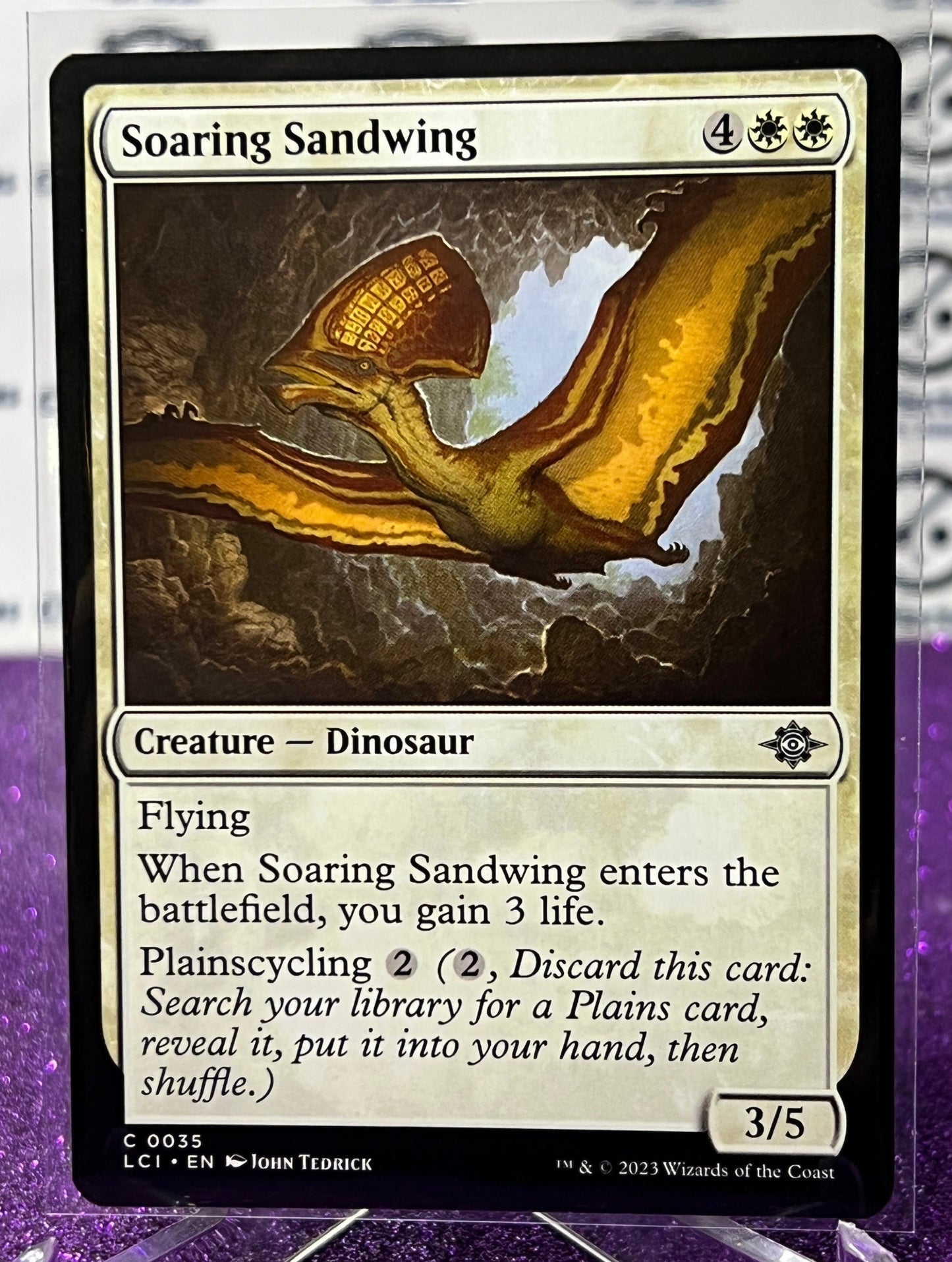 2023 MAGIC THE GATHERING THE LOST CAVERNS OF IXALAN - SOARING SANDWING - CREATURE - DINOSAUR CARD