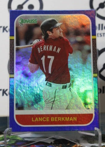 2021 PANINI DONRUSS LANCE BERKMAN # 223 RETRO BLUE HOUSTON ASTROS BASEBALL