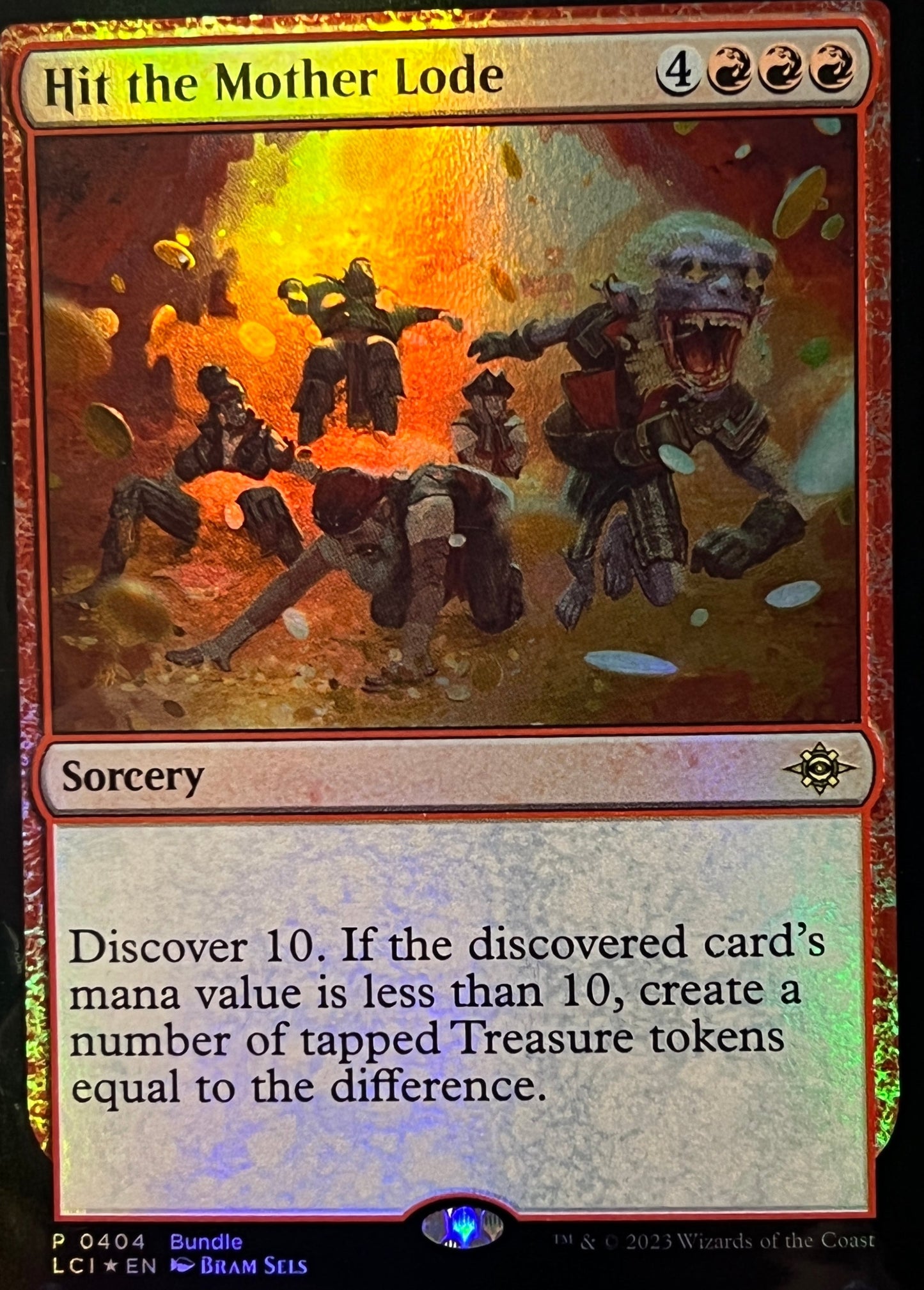 2023 MAGIC THE GATHERING THE LOST CAVERNS OF IXALAN - HIT THE MOTHER LODE - SORCERY - FOIL CARD