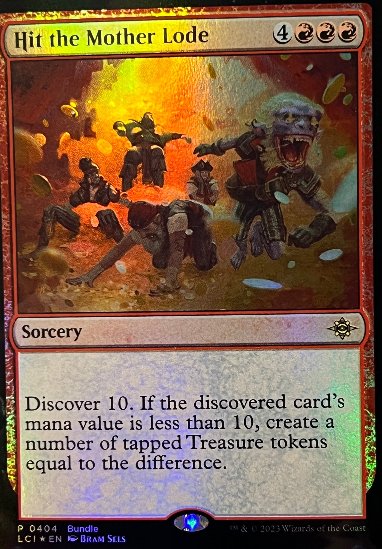 2023 MAGIC THE GATHERING THE LOST CAVERNS OF IXALAN - HIT THE MOTHER LODE - SORCERY - FOIL CARD