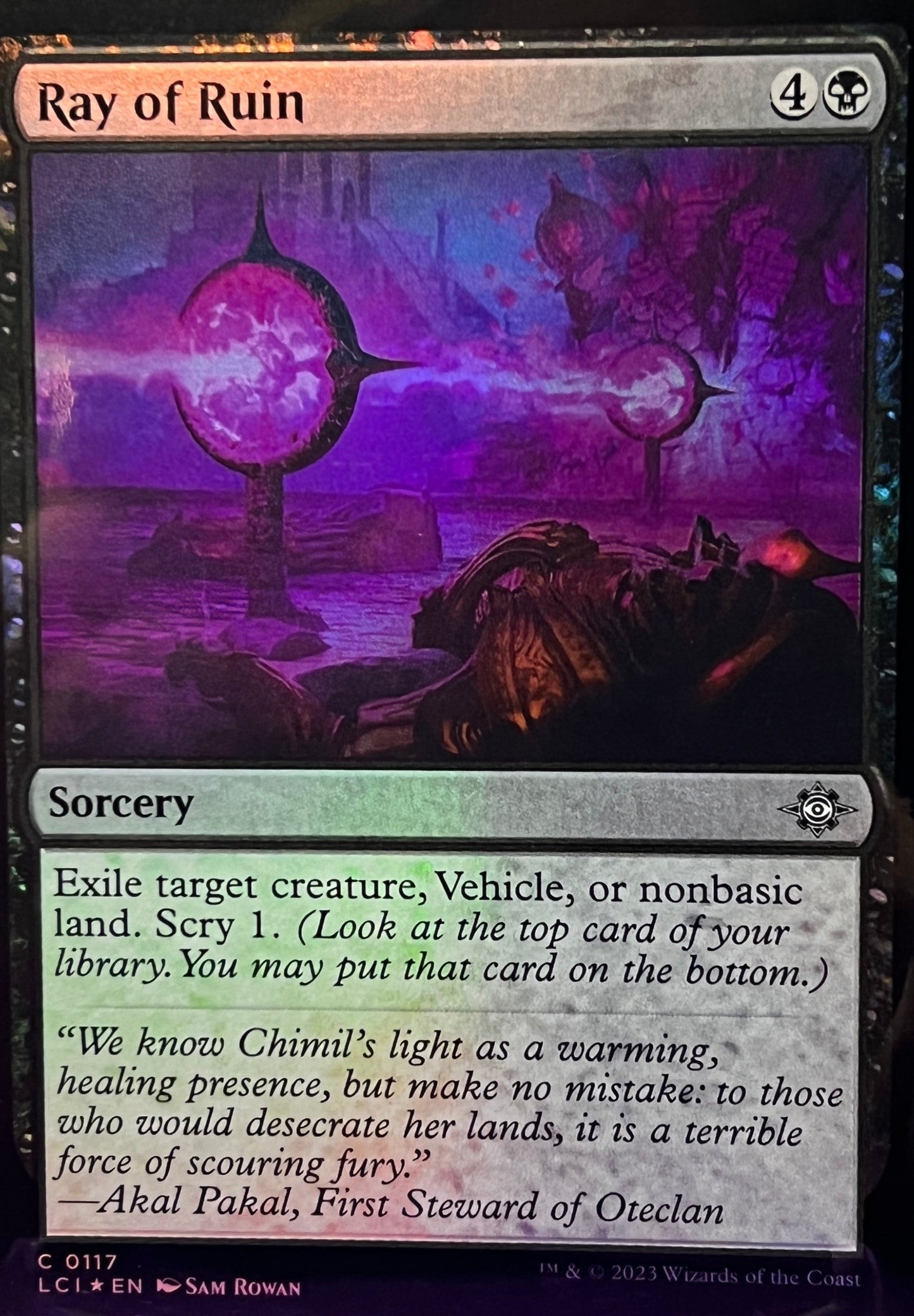 2023 MAGIC THE GATHERING THE LOST CAVERNS OF IXALAN RAY OF RUIN - SORCERY - FOIL CARD