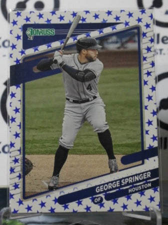 2021 PANINI DONRUSS GEORGE SPRINGER # 159 INDEPENDENCE DAY HOUSTON ASTROS BASEBALL