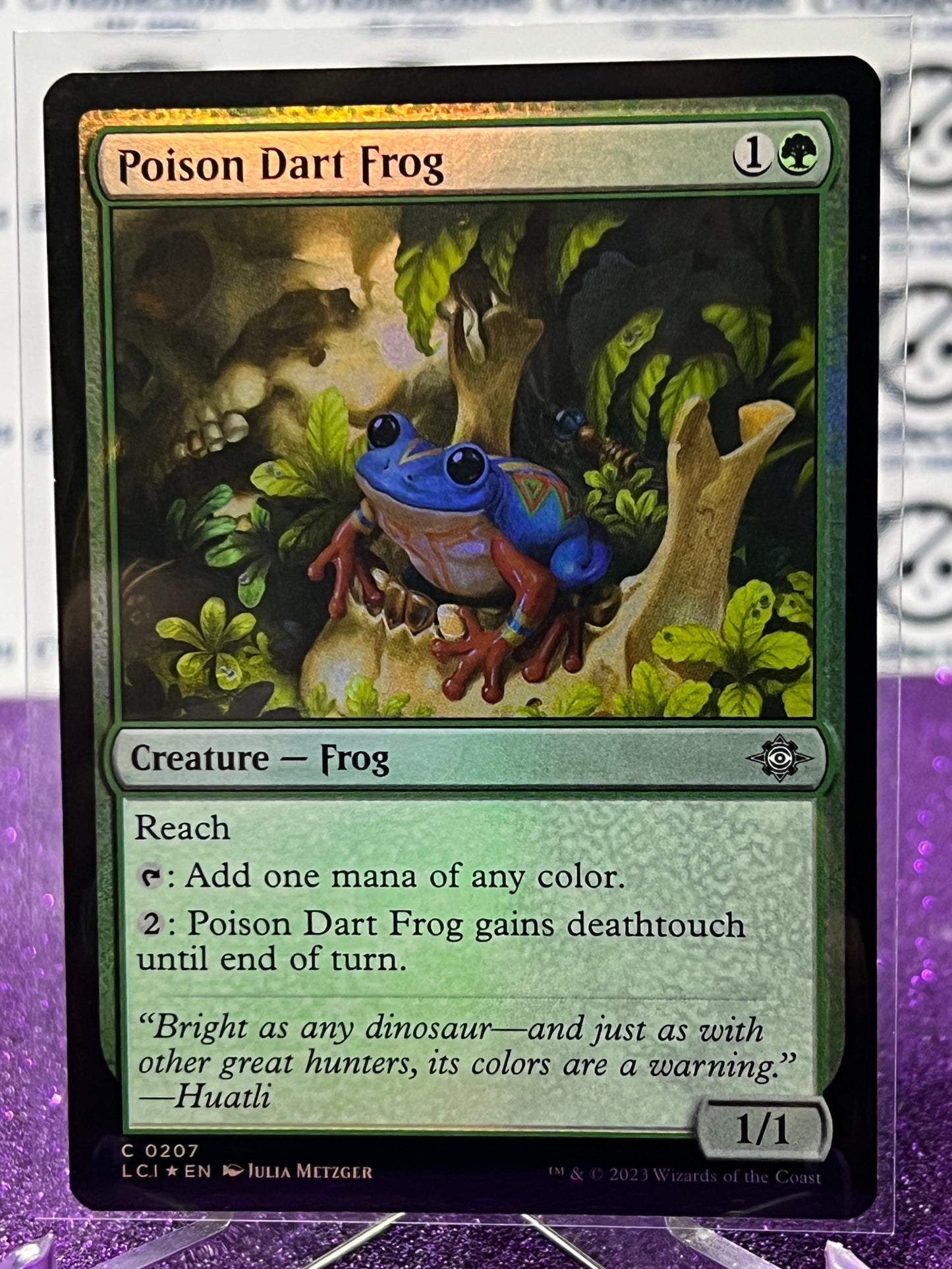 2023 MAGIC THE GATHERING THE LOST CAVERNS OF IXALAN POISON DART FROG CREATURE - FROG - FOIL CARD