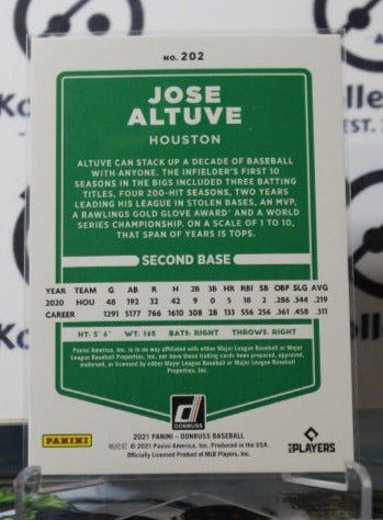 2021 PANINI DONRUSS JOSE ALTUVE # 202 CANDY CANE /2021 HOUSTON ASTROS BASEBALL