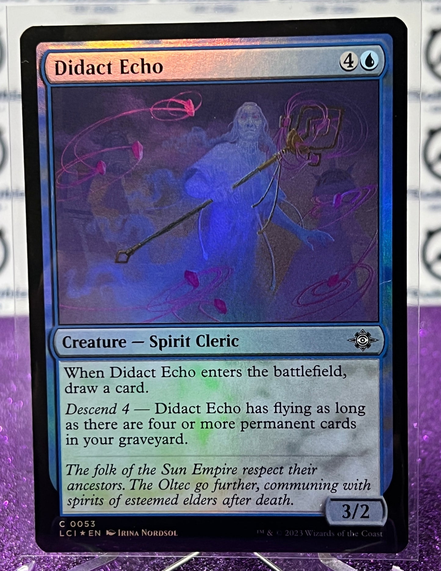 2023 MAGIC THE GATHERING THE LOST CAVERNS OF IXALAN DIDACT ECHO FOIL CREATURE -  SPIRIT CLERIC CARD