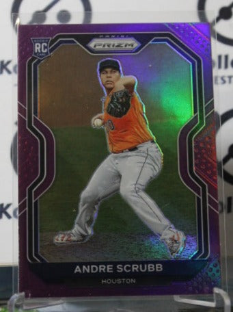 2021 PANINI PRIZM ANDRE SCRUBB # 54 ROOKIE PURPLE PRIZM HOUSTON ASTROS BASEBALL