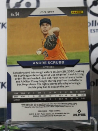 2021 PANINI PRIZM ANDRE SCRUBB # 54 ROOKIE PURPLE PRIZM HOUSTON ASTROS BASEBALL