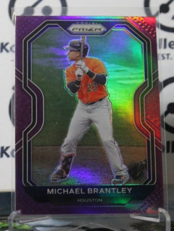 2021 PANINI PRIZM MICHAEL BRANTLEY # 243 PURPLE PRIZM  HOUSTON ASTROS BASEBALL