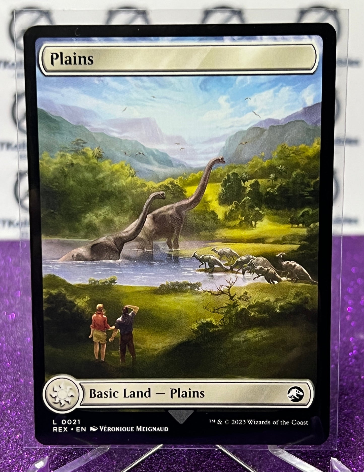 2023 MAGIC THE GATHERING THE LOST CAVERNS OF IXALAN - PLAINS # L 0021 BASIC LAND - PLAINS  CARD