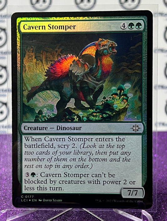 2023 MAGIC THE GATHERING THE LOST CAVERNS OF IXALAN CAVERN STOMPER # C 0177 FOIL CREATURE - DINOSAUR CARD