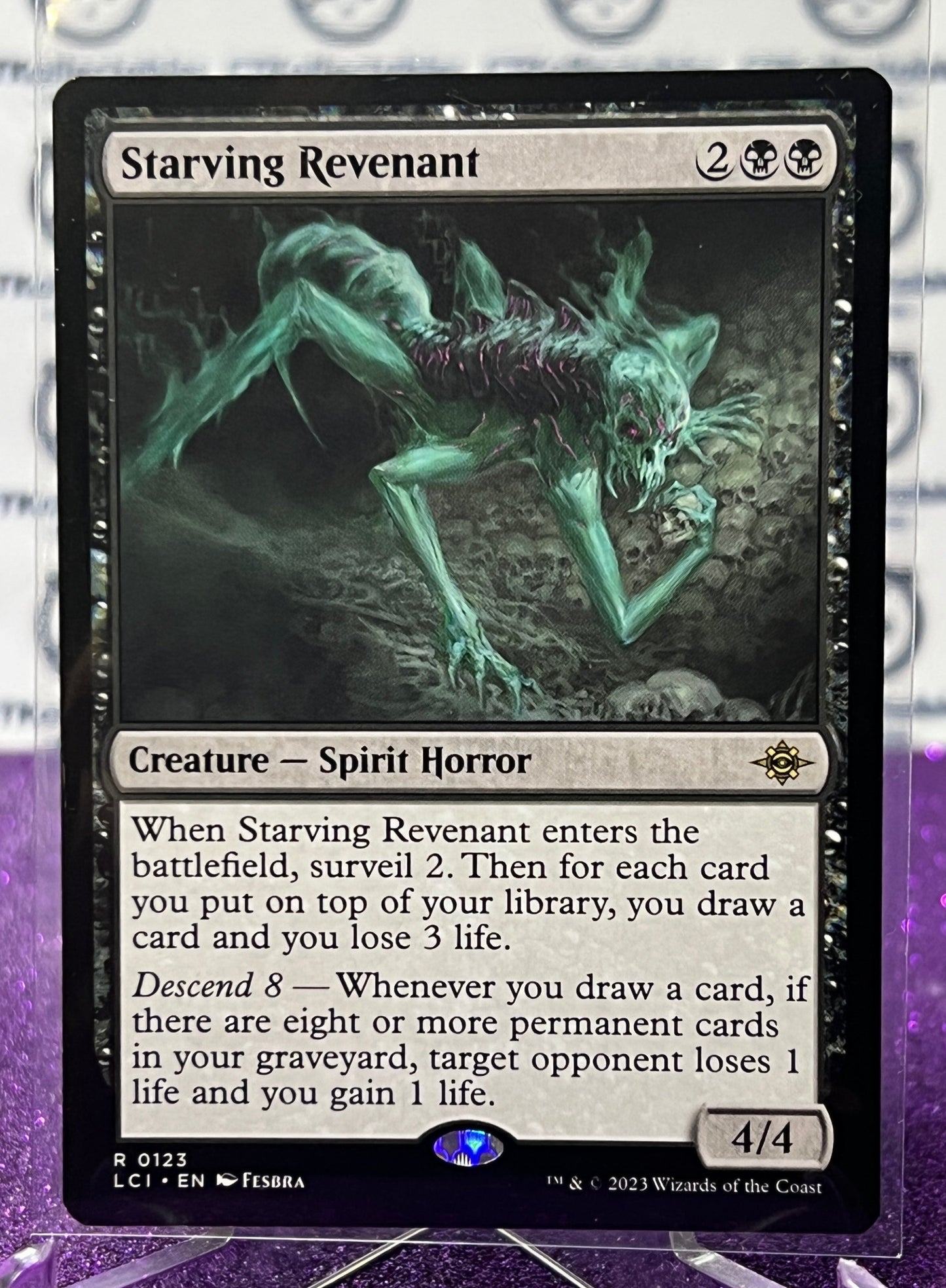 2023 MAGIC THE GATHERING THE LOST CAVERNS OF IXALAN STARVING REVENANT # R 0123 CREATURE - SPIRIT HORROR RARE CARD