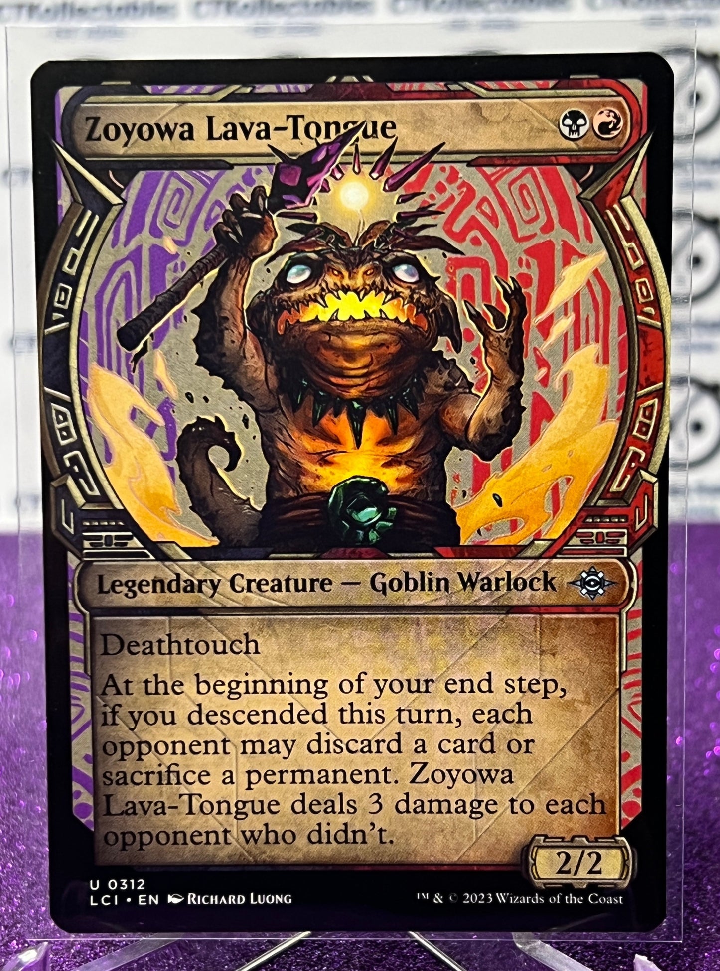 2023 MAGIC THE GATHERING THE LOST CAVERNS OF IXALAN ZOYOWA LAVA-TONGUE # U 0312 LEGENDARY CREATURE- GOBLIN WARLOCK CARD