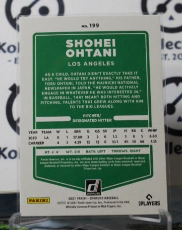 2021 PANINI DONRUSS SHOHEI OHTANI # 199  LOS ANGELES ANGELS BASEBALL