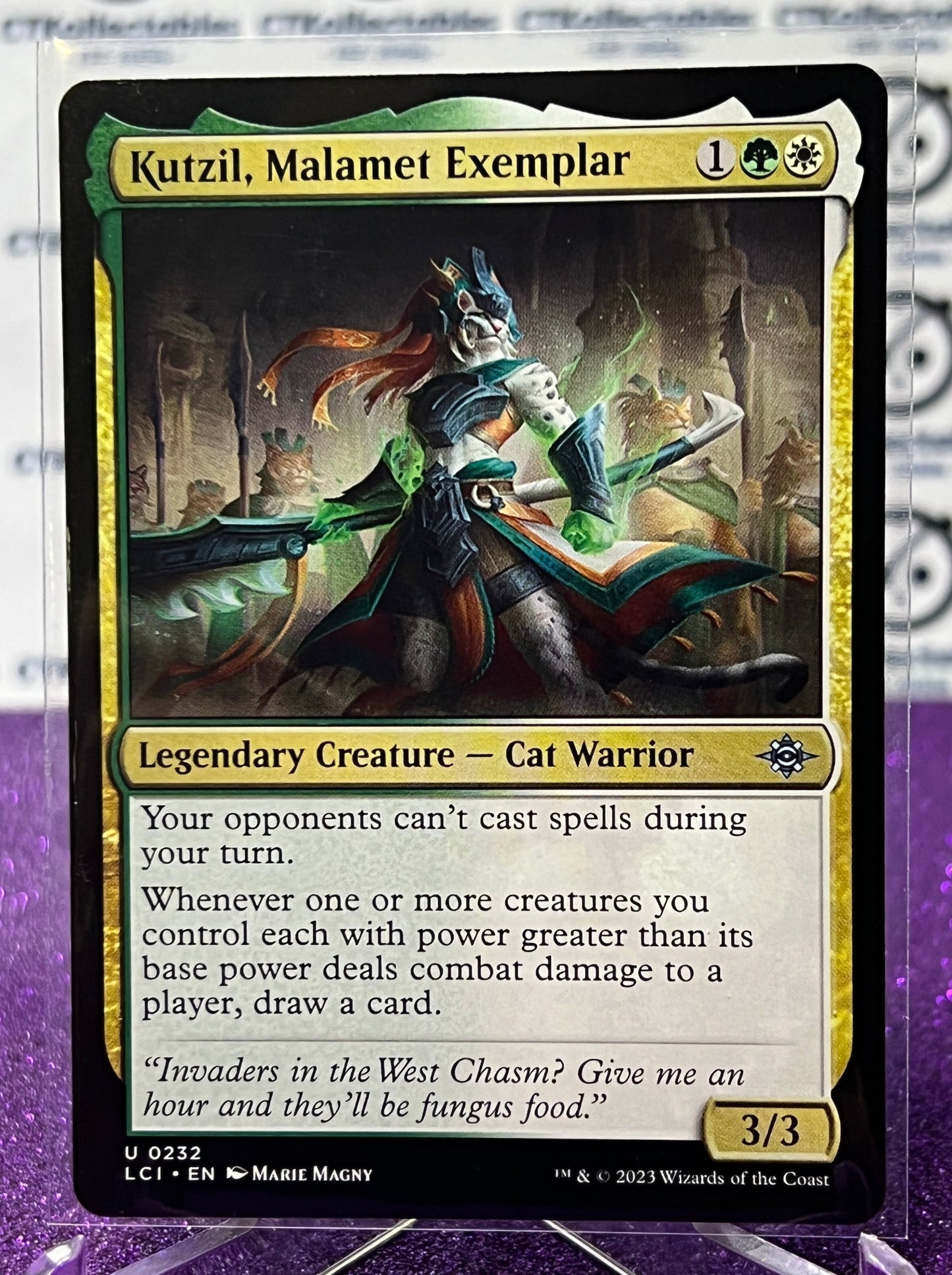 2023 MAGIC THE GATHERING THE LOST CAVERNS OF IXALAN KUTZIL, MALAMET EXEMPLAR # U 0232 LEGENDARY CREATURE- CAT WARRIOR CARD