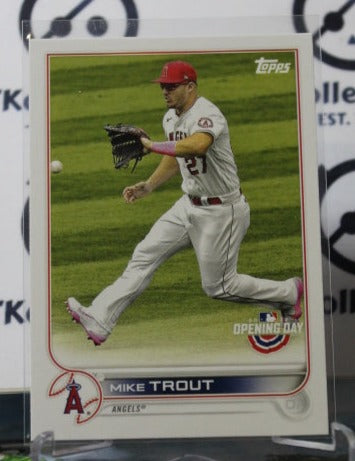 2022 TOPPS OPENING DAY MIKE TROUT # 27 LOS ANGELES ANGELS BASEBALL