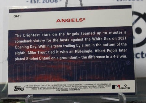 2022 TOPPS OPENING DAY ANGELS # OD-11 LOS ANGELES ANGELS BASEBALL