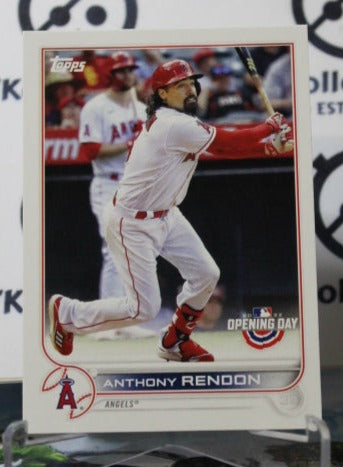 2022 TOPPS OPENING DAY ANTHONY RENDON # 185 LOS ANGELES ANGELS BASEBALL