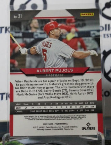 2021 PANINI PRIZM ALBERT PUJOLS # 21 LOS ANGELES ANGELS BASEBALL