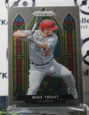 2021 PANINI PRIZM MIKE TROUT # SG-1 STAINED GLASS LOS ANGELES ANGELS BASEBALL