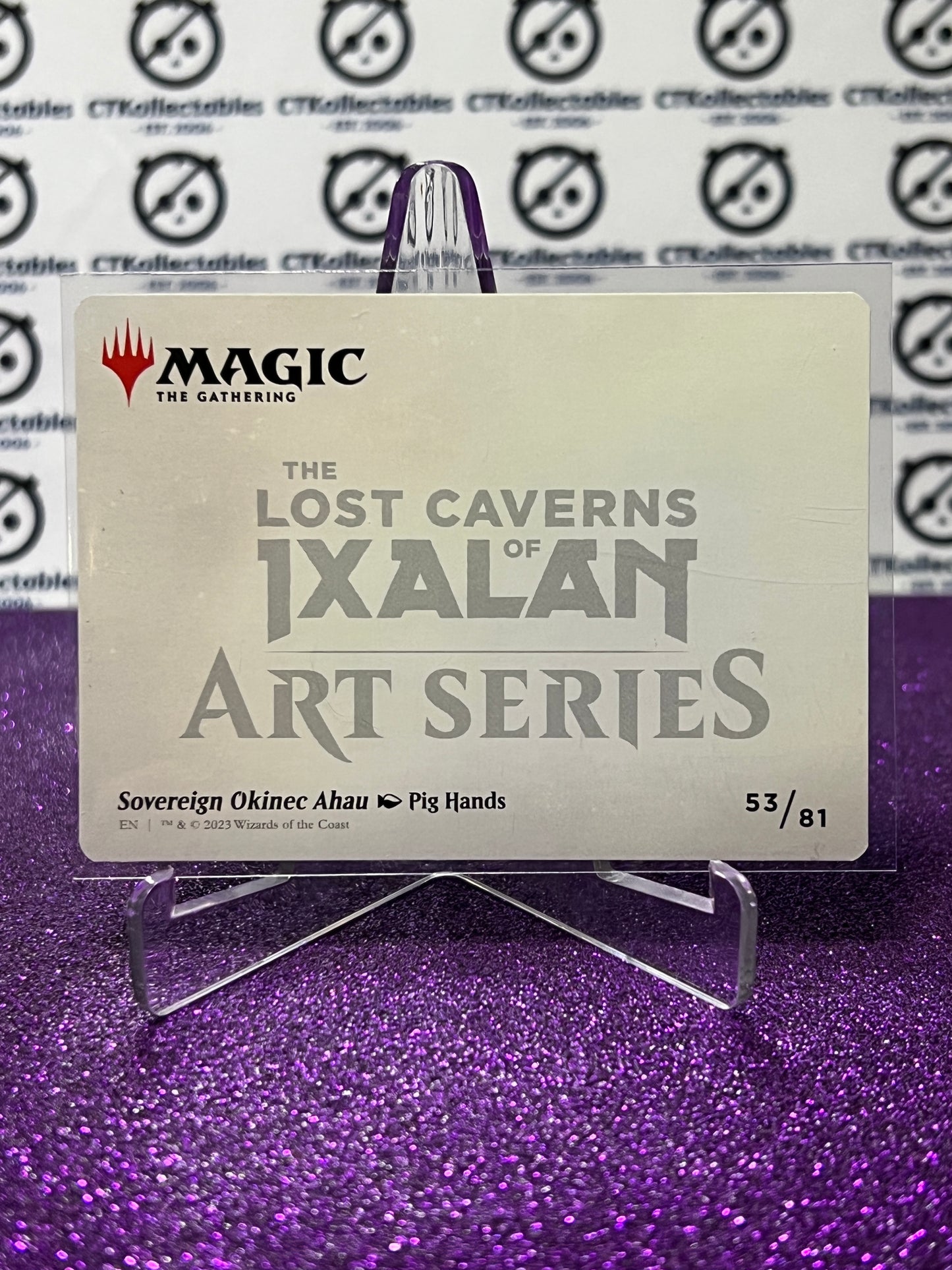 2023 MAGIC THE GATHERING THE LOST CAVERNS OF IXALAN ART SERIES PIG HANDS # 53/81 GOLD SIGNATURE CARD