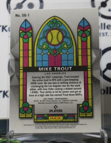 2021 PANINI PRIZM MIKE TROUT # SG-1 STAINED GLASS LOS ANGELES ANGELS BASEBALL