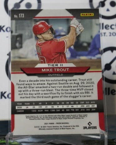 2021 PANINI PRIZM MIKE TROUT # 173 LOS ANGELES ANGELS BASEBALL