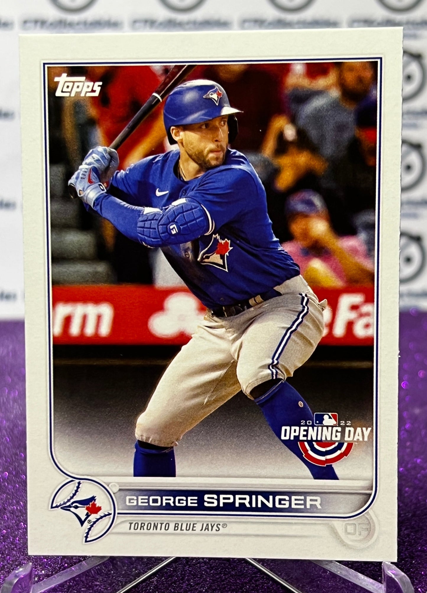 2022 TOPPS OPENING DAY GEORGE SPRINGER # 172 TORONTO BLUE JAYS BASEBALL