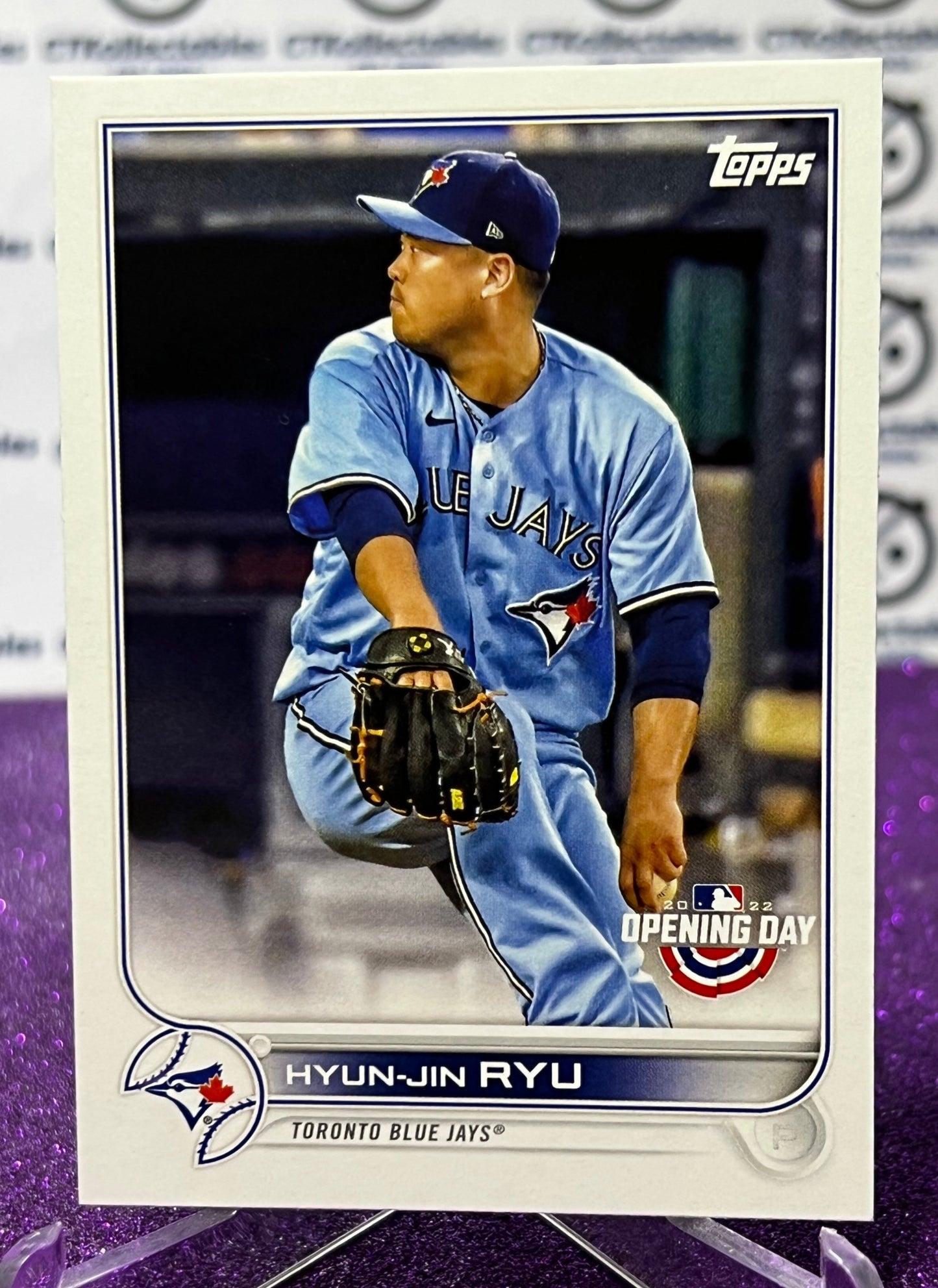 2022 TOPPS OPENING DAY HYUN-JIN RYU # 189 TORONTO BLUE JAYS BASEBALL