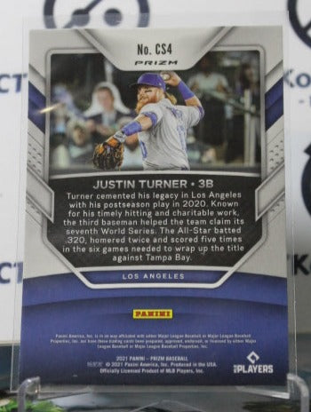 2021 PANINI PRIZM JUSTIN TURNER # CS4 SILVER PRIZM LOS ANGELES DODGERS BASEBALL