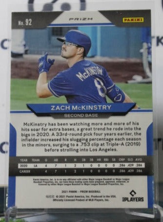 2021 PANINI PRIZM ZACH MCKINSTRY # 92 PURPLE PRIZM ROOKIE  LOS ANGELES DODGERS BASEBALL