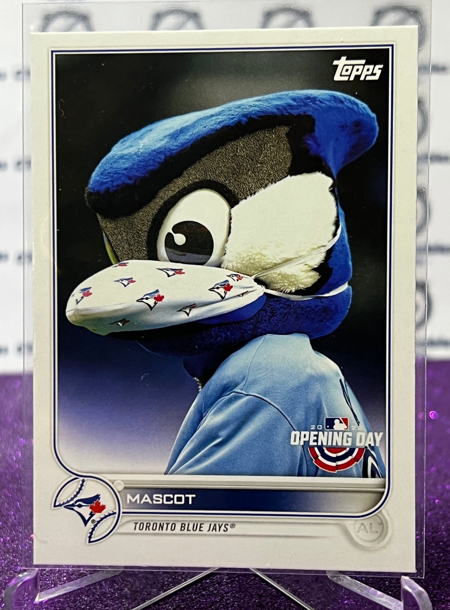 2022 TOPPS OPENING DAY MASCOT # M-23  TORONTO BLUE JAYS BASEBALL