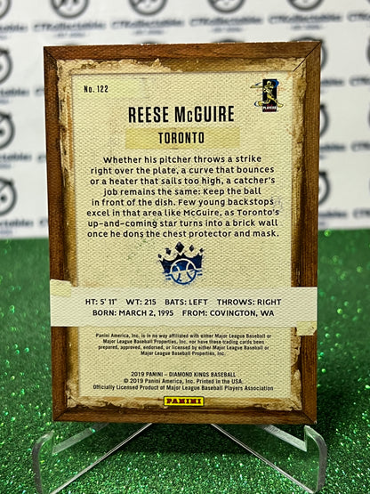 2019 PANINI DIAMOND KINGS REESE McGUIRE # 122 ROOKIE TORONTO BLUE JAYS BASEBALL